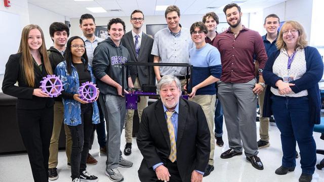 The Woz, Apple's co-founder, wows students on annual trek to High Point U.