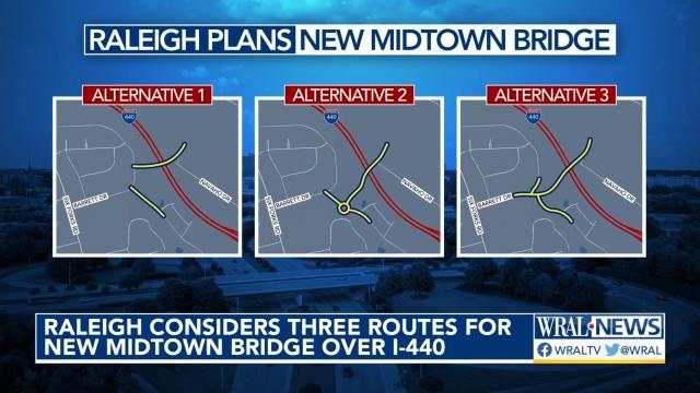 Raleigh is drawing up plans for this new bridge across the Beltline. There are three proposed locations for that crossing - but some neighborhoods could be affected.