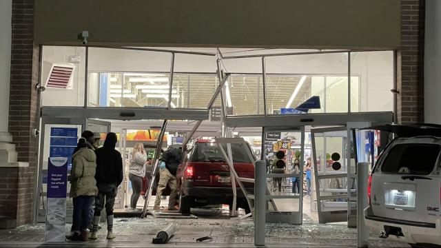 SUV crashes into Walmart entrance in Louisburg