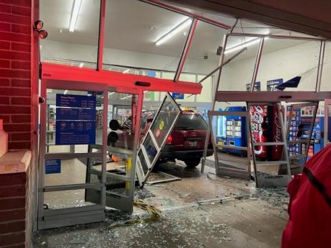 NC Walmart reopens after SUV crashed into front doors