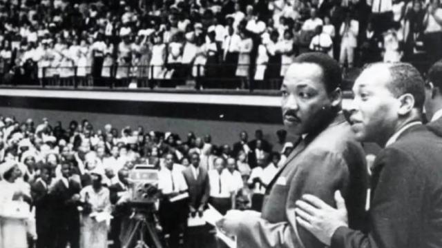 Never-before-seen video shows Dr. King speaking at NCSU as the KKK protests 
