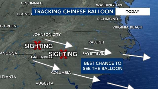 China balloon: Spy in the sky making its way over central NC