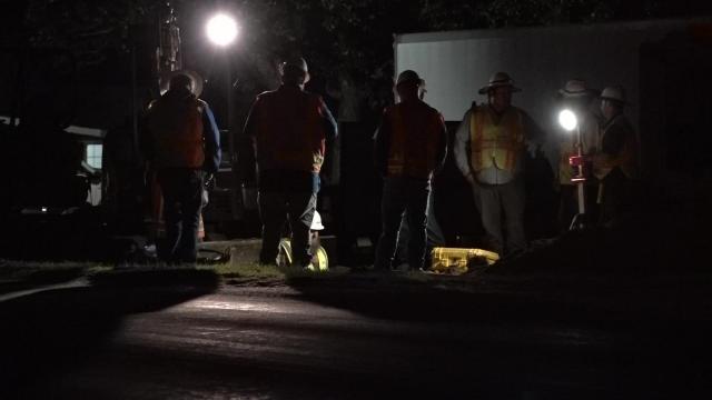 Gas leak Tuesday night shuts down Little Creek Church Road in Clayton