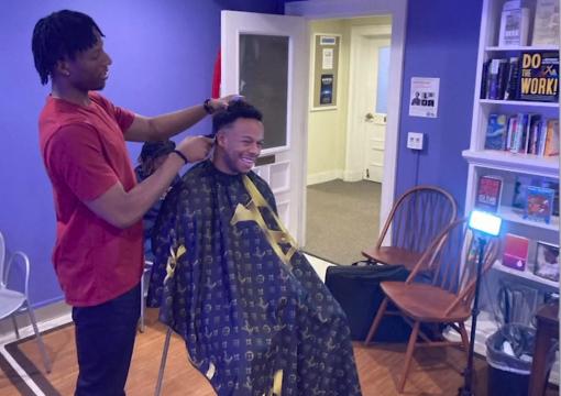 Professor fills barbershop with books for the community 