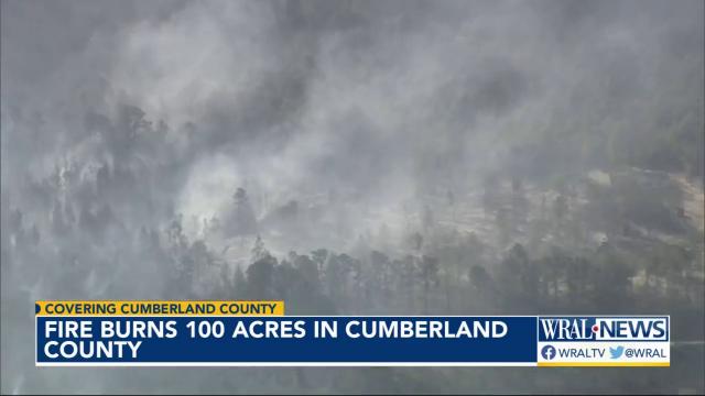 Cumberland County wildfire burns more than 100 acres