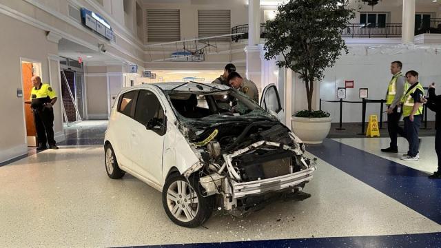 'The devil made me do it:' Man slams car into airport terminal in Wilmington