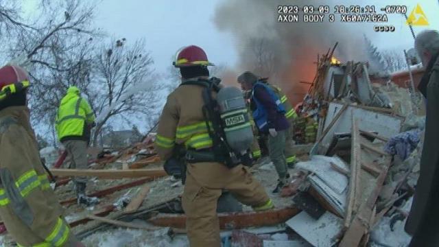 Crews save woman after house explosion