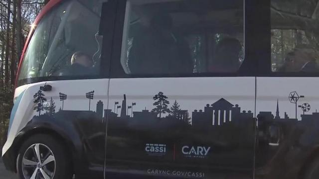 Cary town leaders test autonomous, eco-friendly shuttle