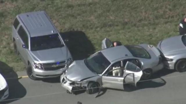 Chase ends when driver crashes in Harnett County