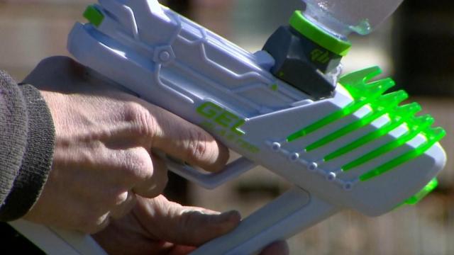 Child shot while firing toy gun at cars