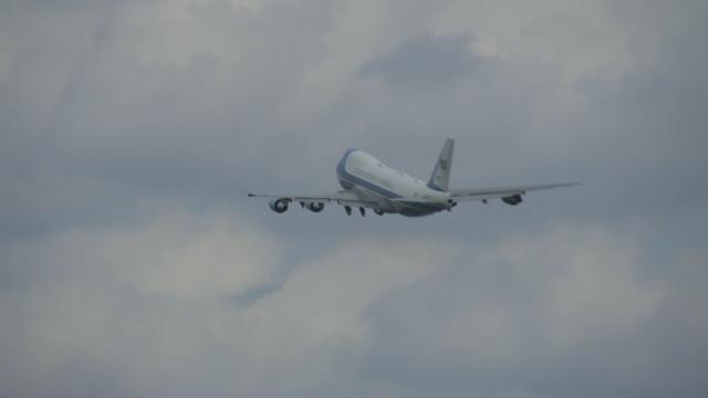 Air Force One leaves for RDU