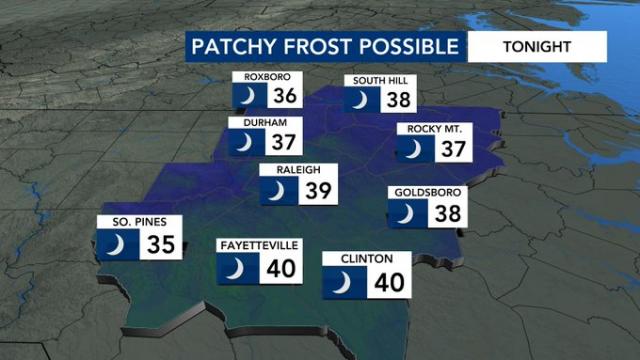 Cool night ahead with patchy frost in certain areas 