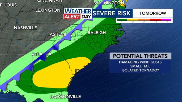 WRAL Weather Alert Day: Wind gusts, some rain to start weekend for Dreamville, other outdoor events