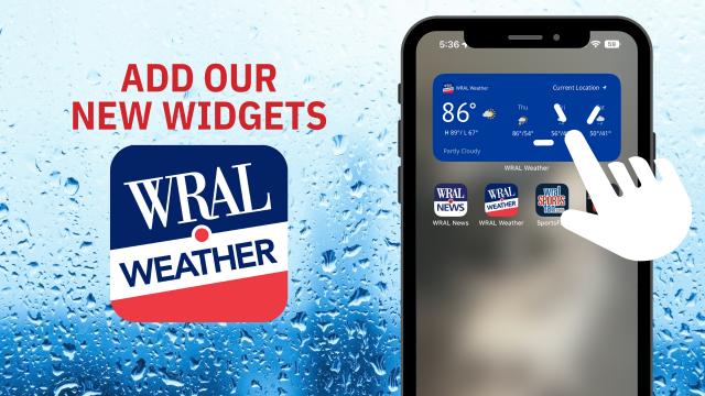 Use widgets to show WRAL Weather on your home screen