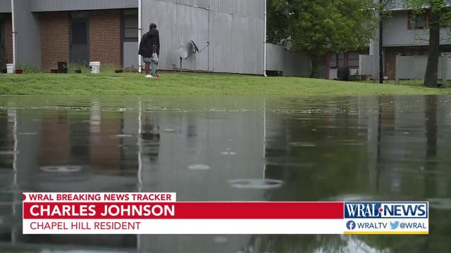 Severe weather causes floodwaters to drown cars, block roads and cut off neighborhoods in Chapel Hill