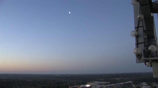 WRAL Tower Cam: Beautiful moon captured in Raleigh