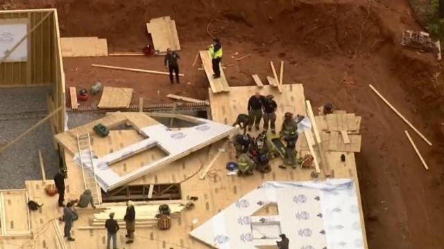 4 people hospitalized after newly built wall weighing nearly 1,000 pounds falls in Wake Forest