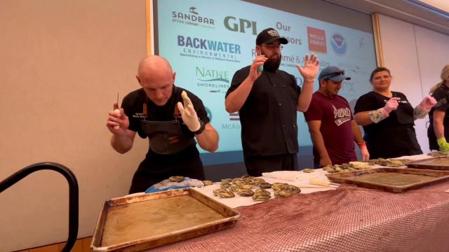 National oyster shucking champ breaks own record