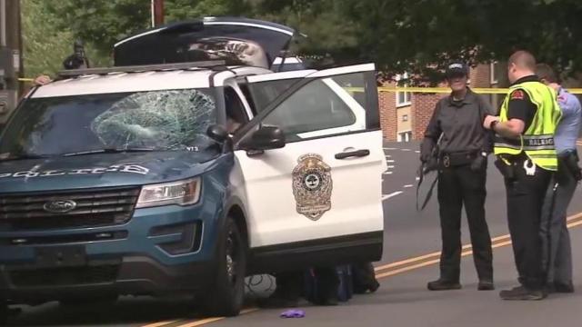 Man hit by Raleigh police vehicle along Gorman Street