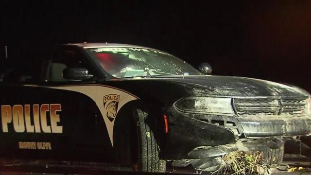 Two Mt. Olive officers injured after chase ends in crash
