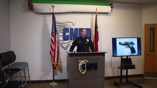 Charlotte-Mecklenburg Police Department deliver press conference on details of robbery involving two children