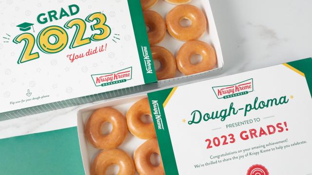 Free dozen Krispy Kreme doughnuts for graduates on May 24 when you wear 2023 swag