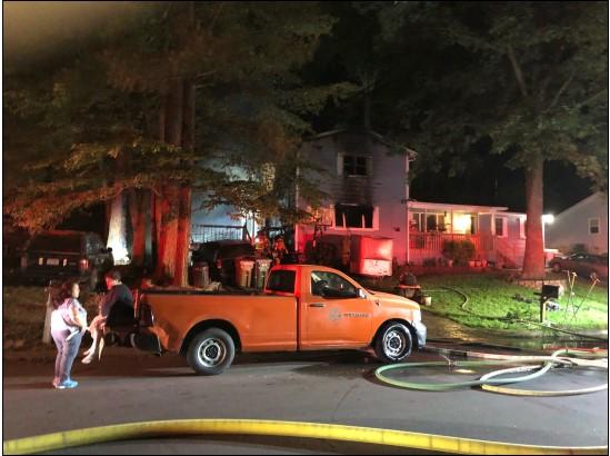 Overnight fire damages home in Cary neighborhood, displaces 4 people
