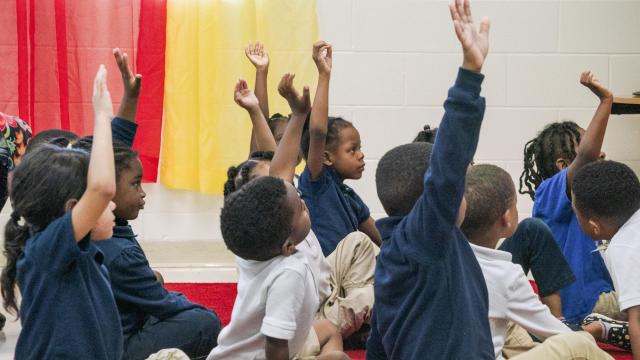 Students at Van Wilder Elementary School listen to their teacher in Jackson, Miss., on May 16, 2023. “With an all-out effort over the past decade to get all children to read by the end of third grade and by extensive reliance on research and metrics, Mississippi has shown that it is possible to raise standards even in a state ranked dead last in the country in child poverty and hunger and second highest in teen births,” writes New York Times columnist Nicholas Kristof. (Trent Bozeman/The New York Times)