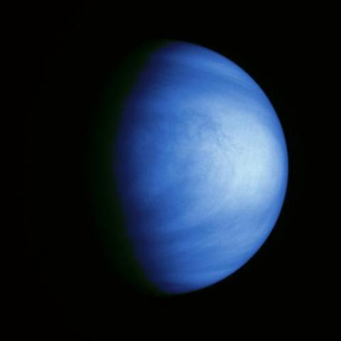 This colorized picture of Venus was taken February 14, 1990, from a distance of almost 1.7 million miles. (Courtesy: NASA)