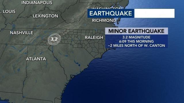3.2 magnitude earthquake hits NC Sunday morning