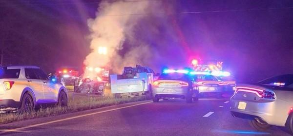 Sheriff: 1 dead from fiery wrong-way crash on US 64 in Nash County