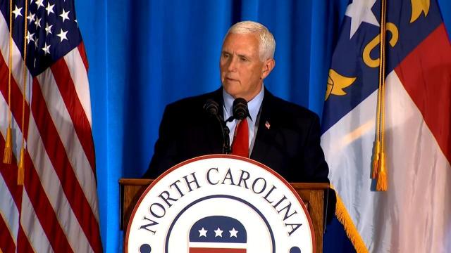 In NC speech, Pence says he was 'troubled' by Trump charges but opposes former president's reelection bid