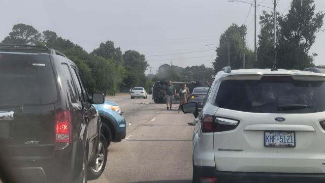 'Medical incident' causes crash, overturned vehicle on Capital Boulevard