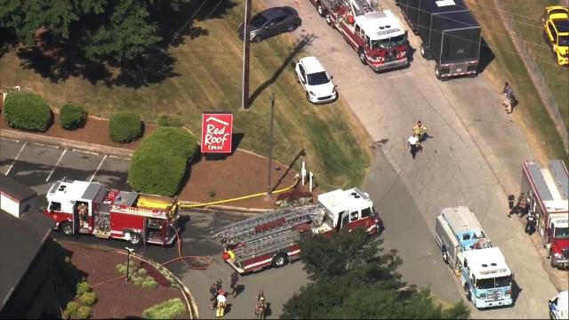 Chapel Hill Fire Department puts out fire at Red Roof Inn on Fordham Blvd.
