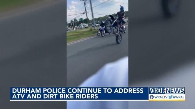 Durham police search for man charged with eluding arrest during traffic stop of dirt bikes, ATVs