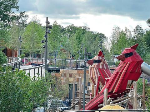 Cardinals, gardens, skywalk: Firsthand look at progress on Cary's Downtown Park 