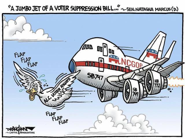 DRAUGHON DRAWS: 'Jumbo jet of voter suppression'