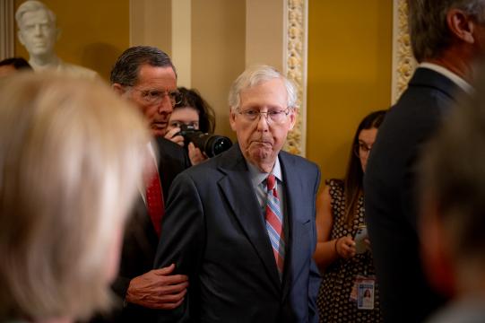 Mitch McConnell Suffers an Episode at the Capitol, Freezing Midsentence