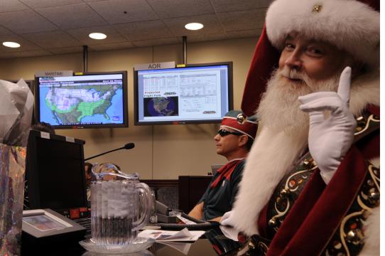 Santa visits NORAD