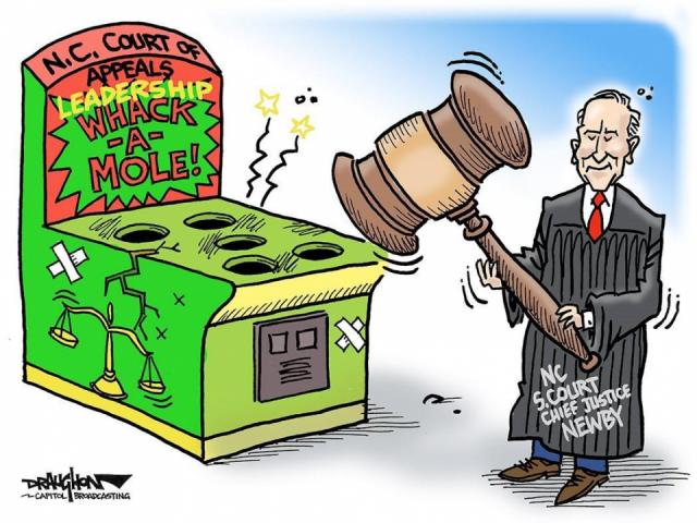 DRAUGHON DRAWS: Chief Justice Newby plays games with N.C. courts