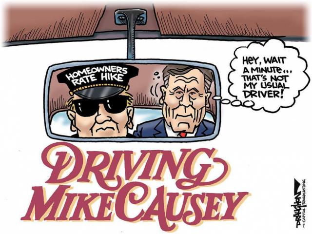 DRAUGHON DRAWS: Driving Insurance Commissioner Mike Causey