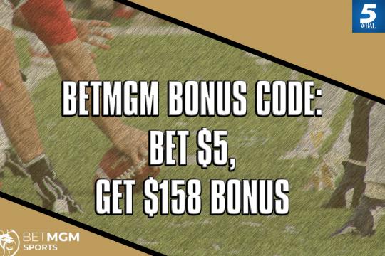 BetMGM bonus code WRAL158: Earn $158 bonus for SF-KC with $5 bet