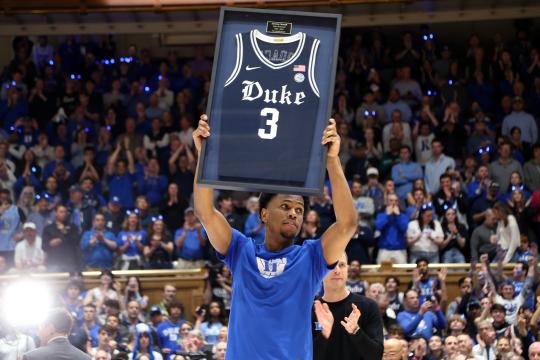 Duke senior Jeremy Roach prior to the Blue Devils’ 84-79 loss to North Carolina on Saturday, March 9, 2024 at Cameron Indoor Stadium in Durham, NC.  (Photo by Jack Morton)