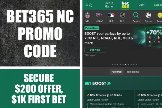 Bet365 NC promo code WRALNC: $200 bonus or $1K safety net for NBA, NCAAB