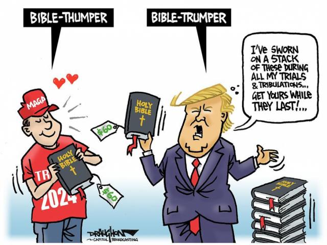 DRAUGHON DRAWS: Thumpers, Trumpers and the $60 Bible