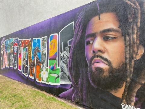 Andaluz The Artist is the creator behind this JCole mural 