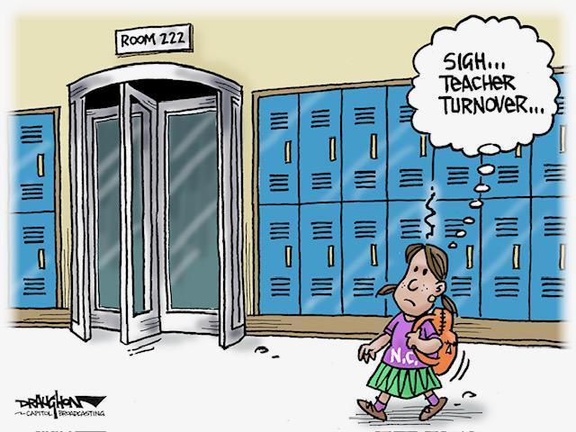 DRAUGHON DRAWS: Our school teachers' revolving door