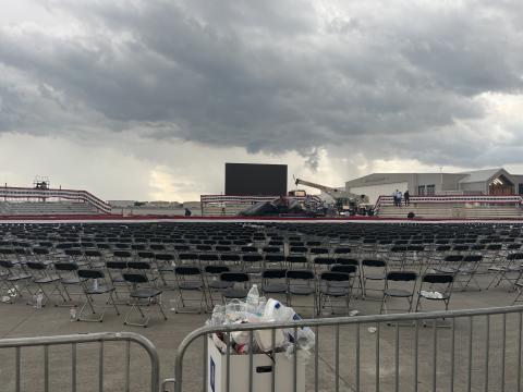 Severe weather forces Trump Rally in Wilmington to be called off.