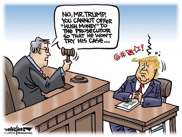 DRAUGHON DRAWS: 'Trying' times for Donald Trump