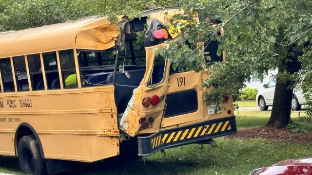 Four students taken to hospital after school bus crash in Johnston County